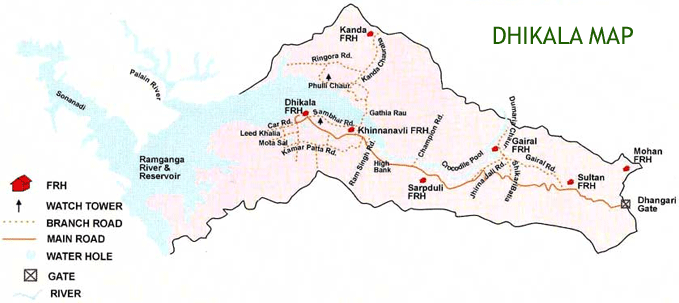 Dhikala Map